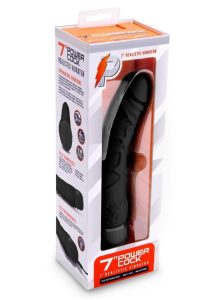 Powercocks Silicone Realistic Vibrator 7in - Chocolate