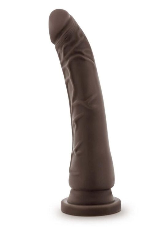 Dr. Skin Plus Posable Dildo with Balls 9in - Chocolate