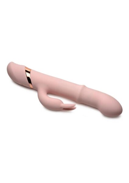 Inmi Sliding Ring Silicone Rabbit Vibrator - Pink