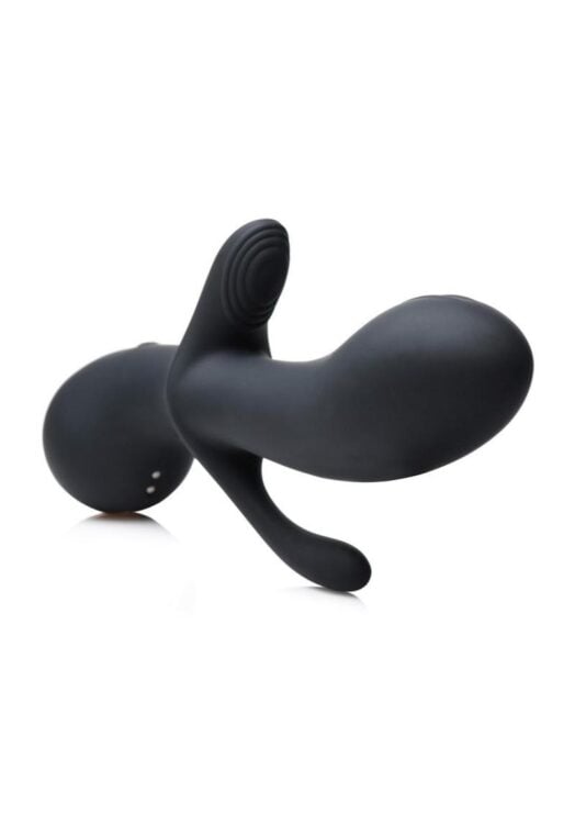 Rumblers 10X Triple Stim Silicone Vibrator - Black