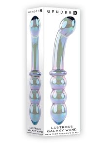 Gender X Lustrous Galaxy Wand Glass Dildo - Multicolor