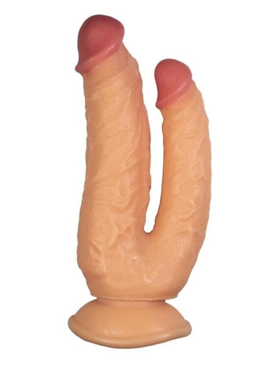 Hero The Ultra Double Dildo with Suction Cup - Vanilla