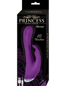 Princess Bunny Tickler Rechargeable Silicone Rabbit Vibrator - Purple