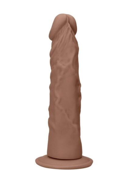 RealRock Skin Realistic Dildo Without Balls 10in - Caramel