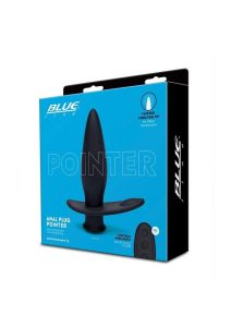 Blue Line Impaler Silicone Deep Drilling Remote Controlled Butt Plug - Black