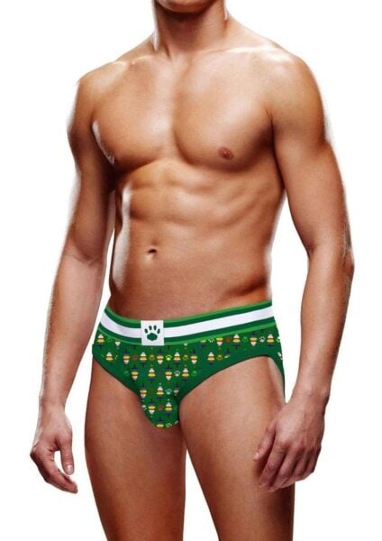 Prowler Christmas Tree Brief - XXLarge - Green/Rainbow