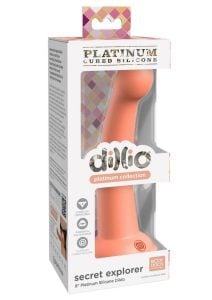 Dillio Platinum Secret Explorer Silicone Dildo 6in - Orange