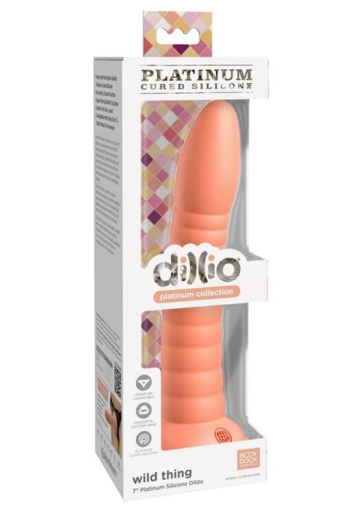 Dillio Platinum Wild Thing Silicone Dildo 7in - Orange