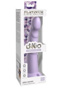 Dillio Platinum Slim Seven Silicone Dildo 7in - Lavender