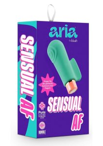 Aria Sensual AF Rechargeable Silicone Vibrator - Teal