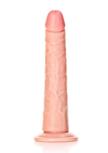 RealRock Slim Realistic Dildo with Suction Cup 8in - Vanilla