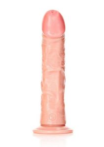 RealRock Curved Realistic Dildo with Suction Cup 7in - Vanilla