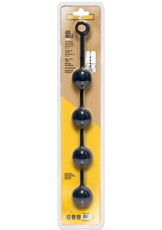 Boneyard Ass Ballz Silicone Anal Beads Large - Black - Image 2