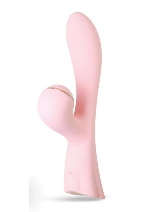 Lush Isabelle Rechargeable Silicone Air Pulse Clitoral Stimulator and G-Spot Vibrating Rabbit - Pink