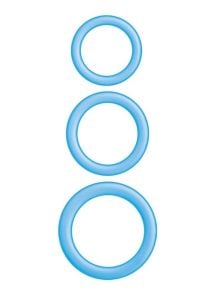 Enhancer Glow Rings Silicone Cockring - Blue