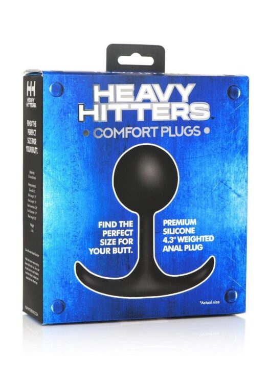 Heavy Hitters Comfort Plugs Premium Silicone Weighted Round 4.4in - Black