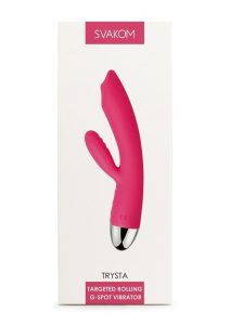 Svakom Trysta Rechargeable Silicone G-Spot Vibrator - Pink/Silver