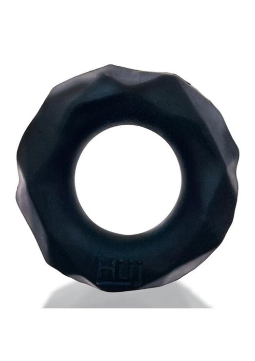 Hunkyjunk Fractal Tactile Cockring - Tar Ice Black