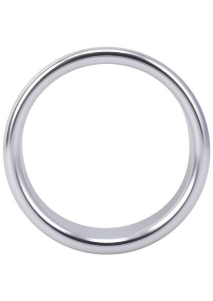 Rock Solid Brushed Alloy Aluminum Cock Ring - Large - Silver