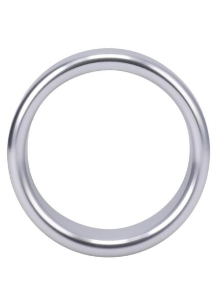 Rock Solid Brushed Alloy Aluminum Cock Ring - Medium - Silver