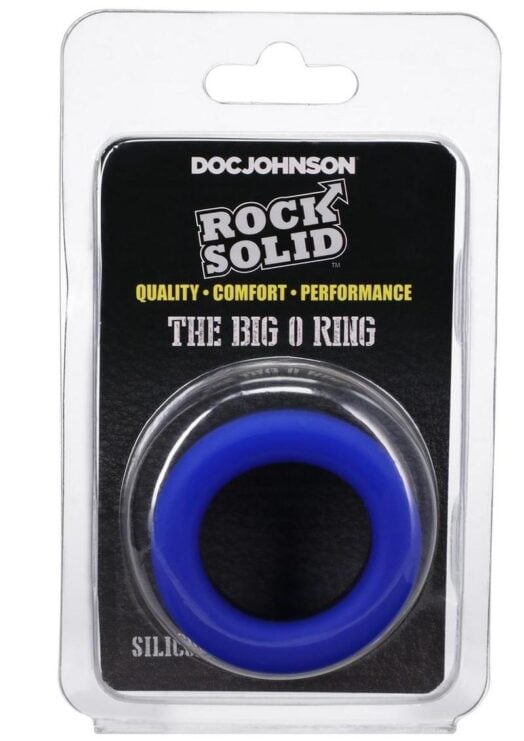 Rock Solid The Big O Silicone Cock Ring - Blue/Black