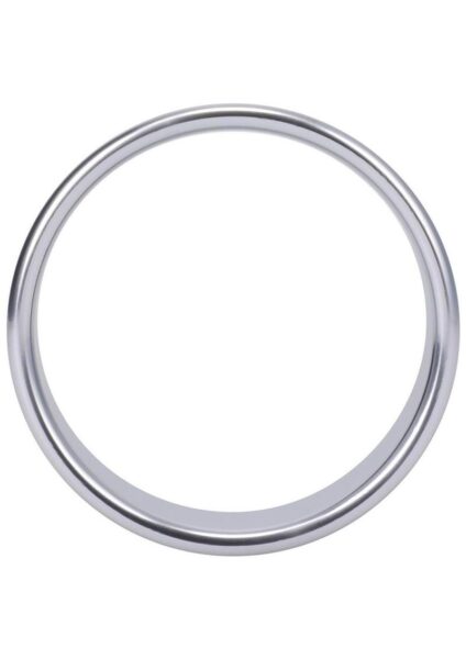 Rock Solid Brushed Alloy Aluminum Cock Ring - XLarge - Silver