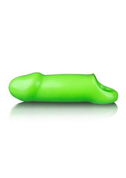 Ouch! Smooth Thick Stretchy Penis Sleeve Glow in the Dark - Green