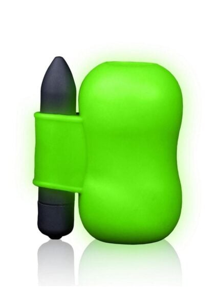 Ouch Vibrating Masturbator Glow in the Dark - Green