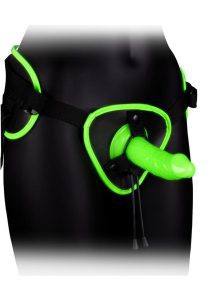 Ouch! Strap-On Harness Glow in the Dark - Green