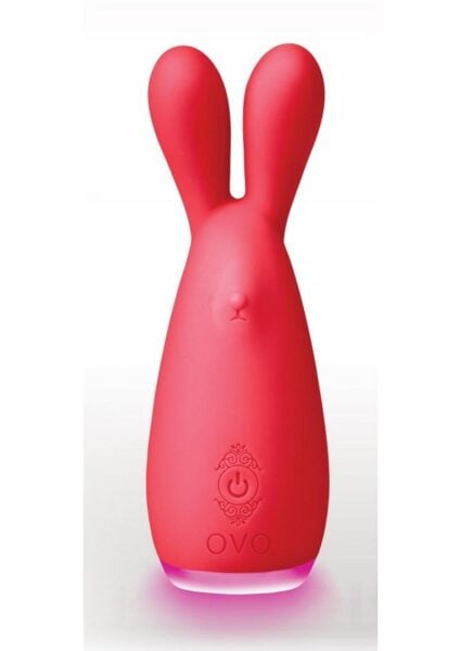 OVO Ner Clitoral Silicone Rechargeable Vibrator - Red/Orange