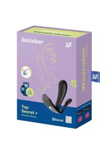 Satisfyer Top Secret+ Connect App Rechargeable Silicone Wearable Vibrator - Black