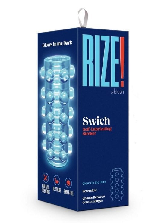 Rize Swich Self Lubricating Stroker Dual End Masturbator - Clear