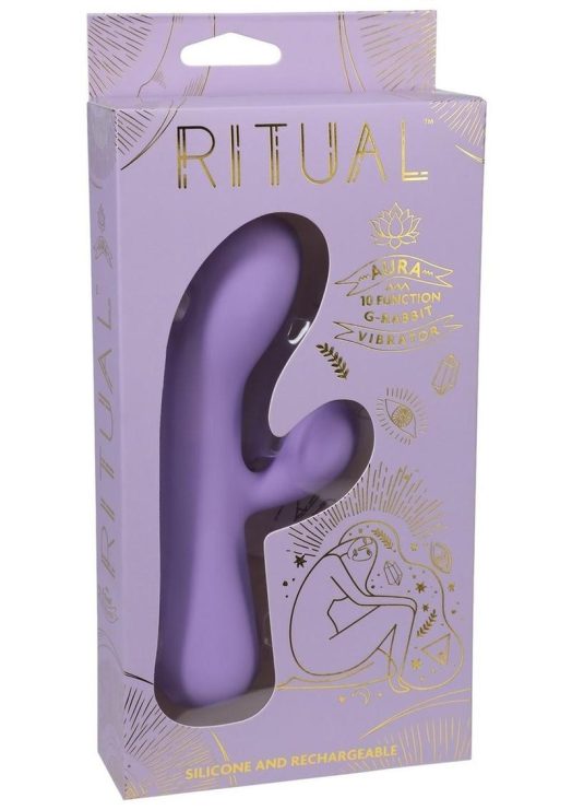 Ritual Aura Rechargeable Silicone Rabbit Vibe - Purple