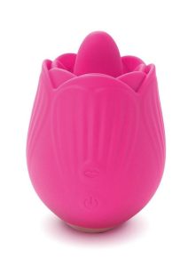 Skins Rose Buddies The Rose Flix Finger Rechargeable Silicone Clitoral Stimulator - Pink