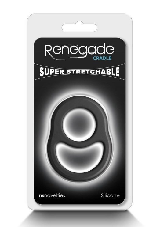 Renegade Cradle Silicone Cock Ring - Black