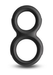Renegade Twofold Silicone Cock Ring - Black