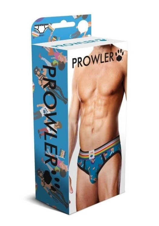 Prowler Spring/Summer 2023 Pixel Art Gay Pride Collection Brief - Large - Blue/Multicolor