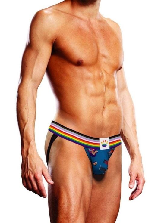 Prowler Spring/Summer 2023 Pixel Art Gay Pride Collection Jock - XLarge - Blue/Multicolor