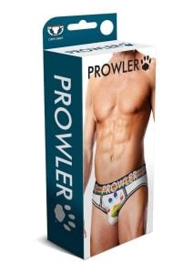 Prowler White Oversized Paw Open Brief - Medium - White/Rainbow