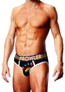 Prowler Black Oversized Paw Brief - Medium - Black/Rainbow