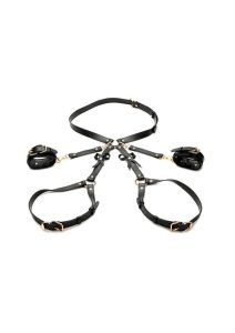 Strict Bondage Harness with Bows - XLarge/XXLarge - Black