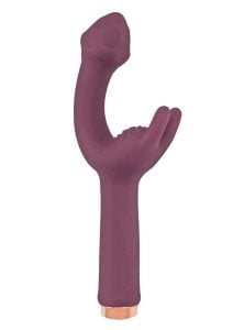 Mystique Vibrating Massagers Rechargeable Silicone G-Spot Vibrator - Eggplant