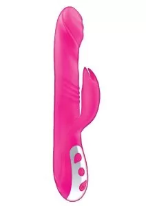 Passion Tickler Heat Up Rechargeable Silicone Rabbit Vibrator - Pink