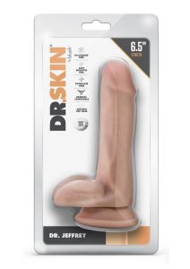 Dr. Skin Dr. Jeffrey Dildo with Balls and Suction Cup 6.5in - Vanilla