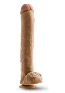 Dr. Skin Dr. Michael Dildo with Balls and Suction Cup 14in - Caramel