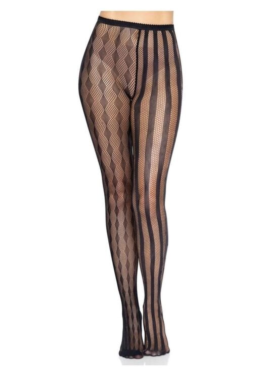 Leg Avenue Harlequin Net Tights - O/S - Black