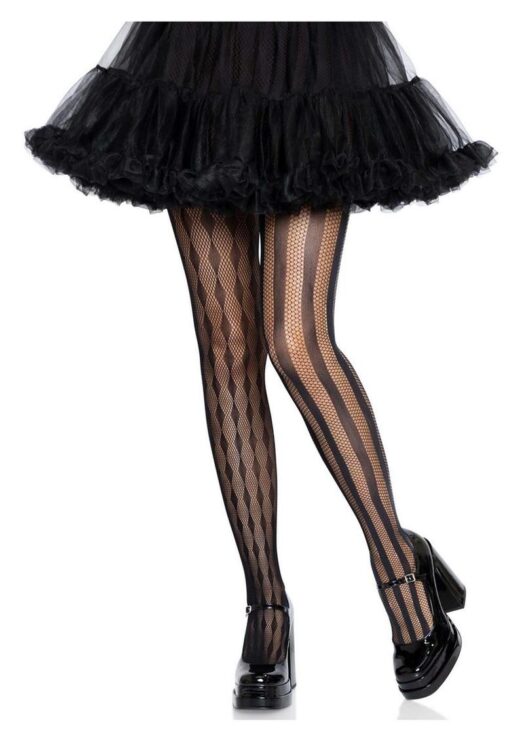 Leg Avenue Harlequin Net Tights - O/S - Black