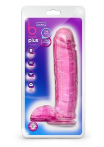 B Yours Plus Big N` Bulky Realistic Dildo with Suction Cup - Pink