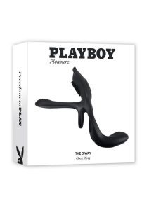 Playboy The 3 Way Rechargeable Silicone Cock Ring - Black