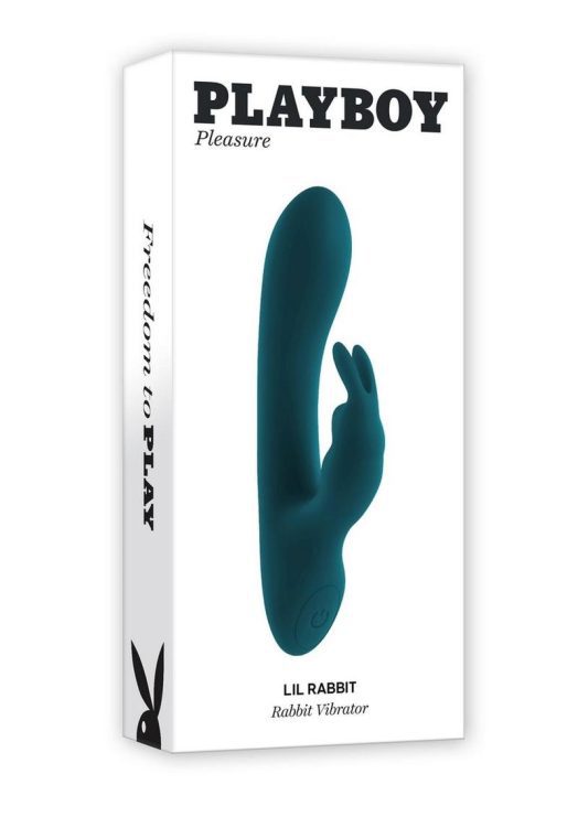 Playboy Lil Rabbit Rechargeable Silicone Vibrator - Teal